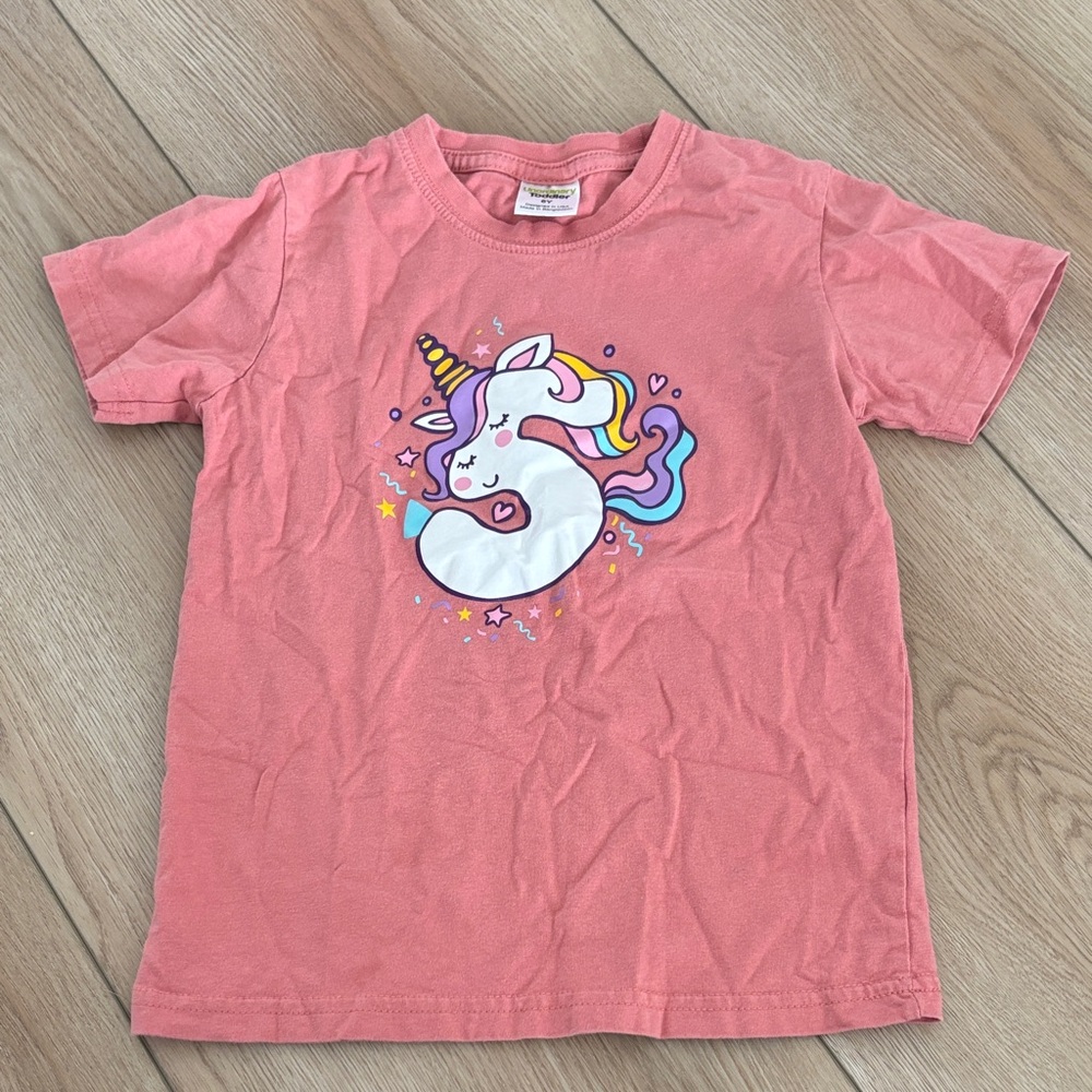 Girls 5th Birthday Unicorn Shirt